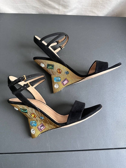 Gucci by Tom Ford Engel Swarovski Jewelled Sandals Heels