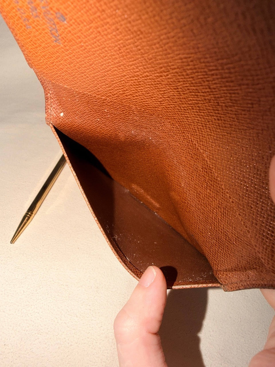 Louis Vuitton Mini Agenda with Gold Pencil
