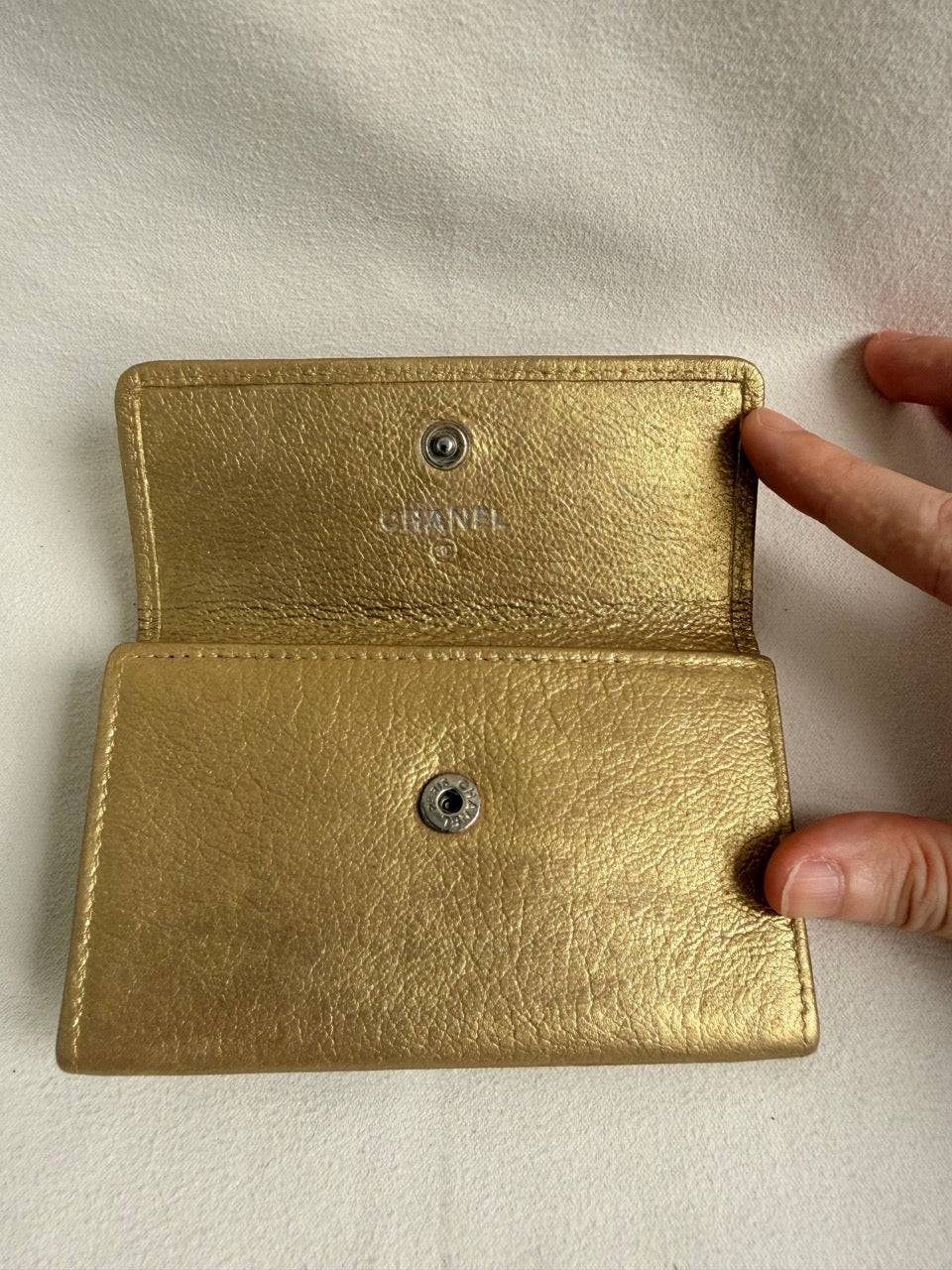 Chanel Key Pouch Bag Charm Gold Metallic
