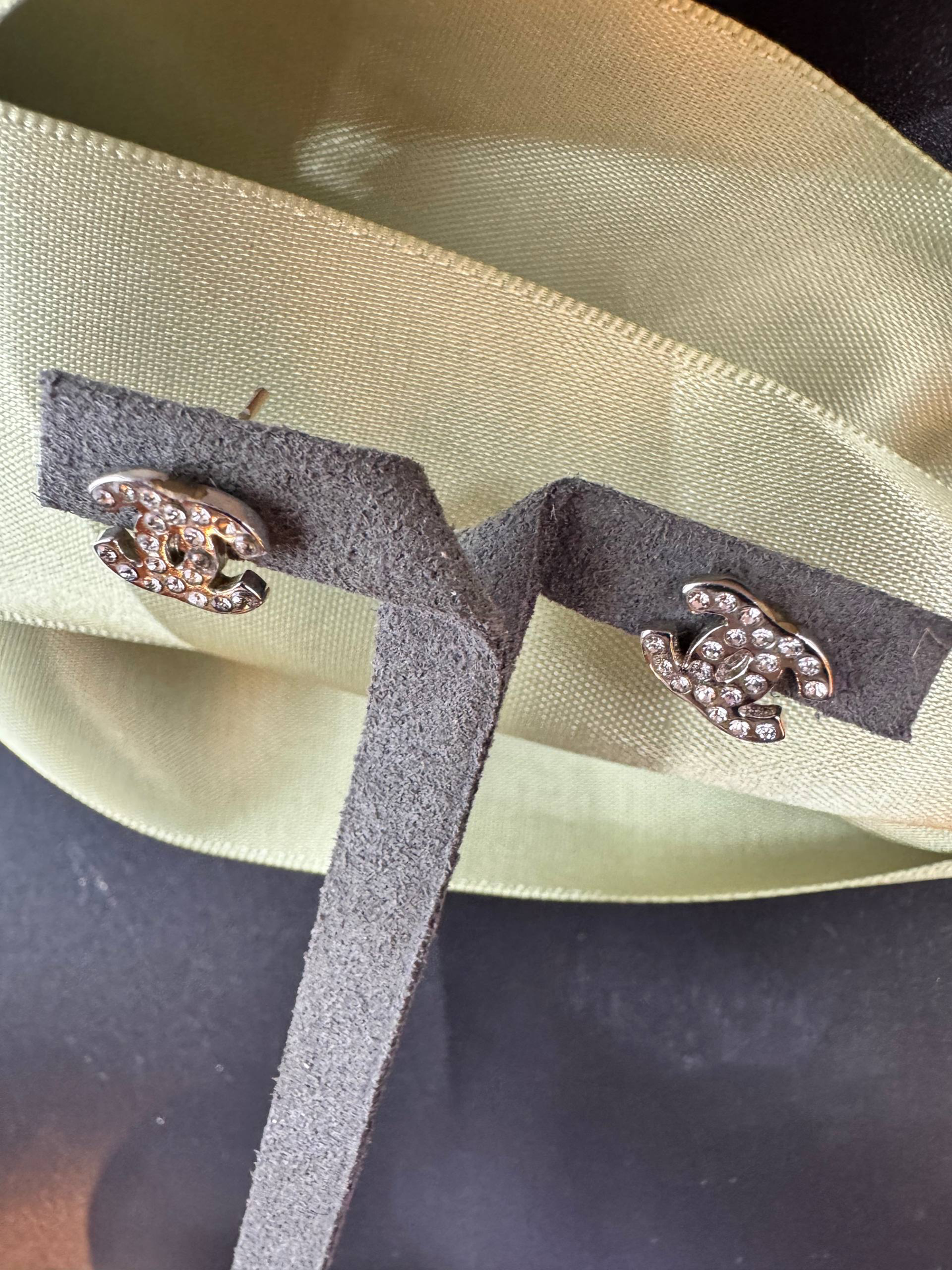 Chanel Classic CC Crystal Mini Earrings