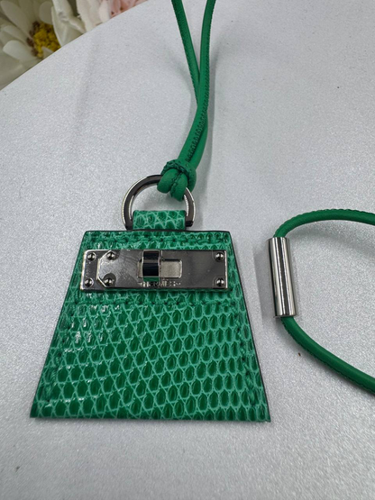 Hermes Kelly Bag Monpetitkelly Lizard Exotic Pendant Necklace