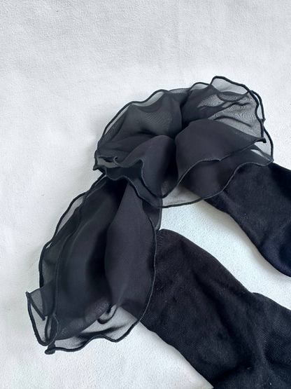 Chanel Crystal CC Ruffle Socks
