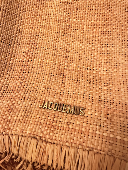 Jacquemus Le Baci Fringed Straw Beach Tote Bag
