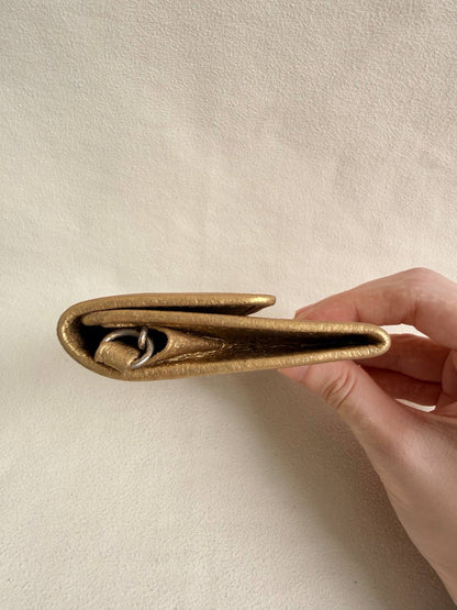 Chanel Key Pouch Bag Charm Gold Metallic
