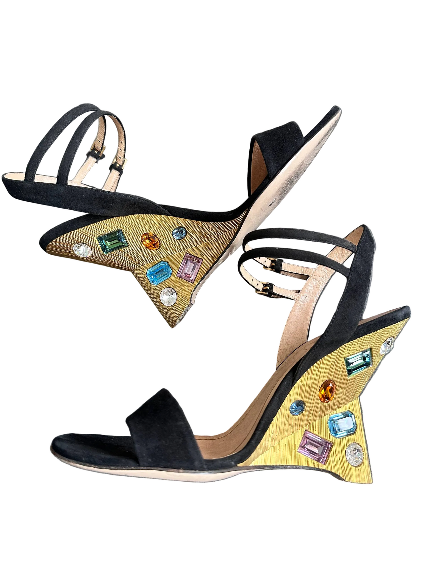 Gucci by Tom Ford Engel Swarovski Jewelled Sandals Heels