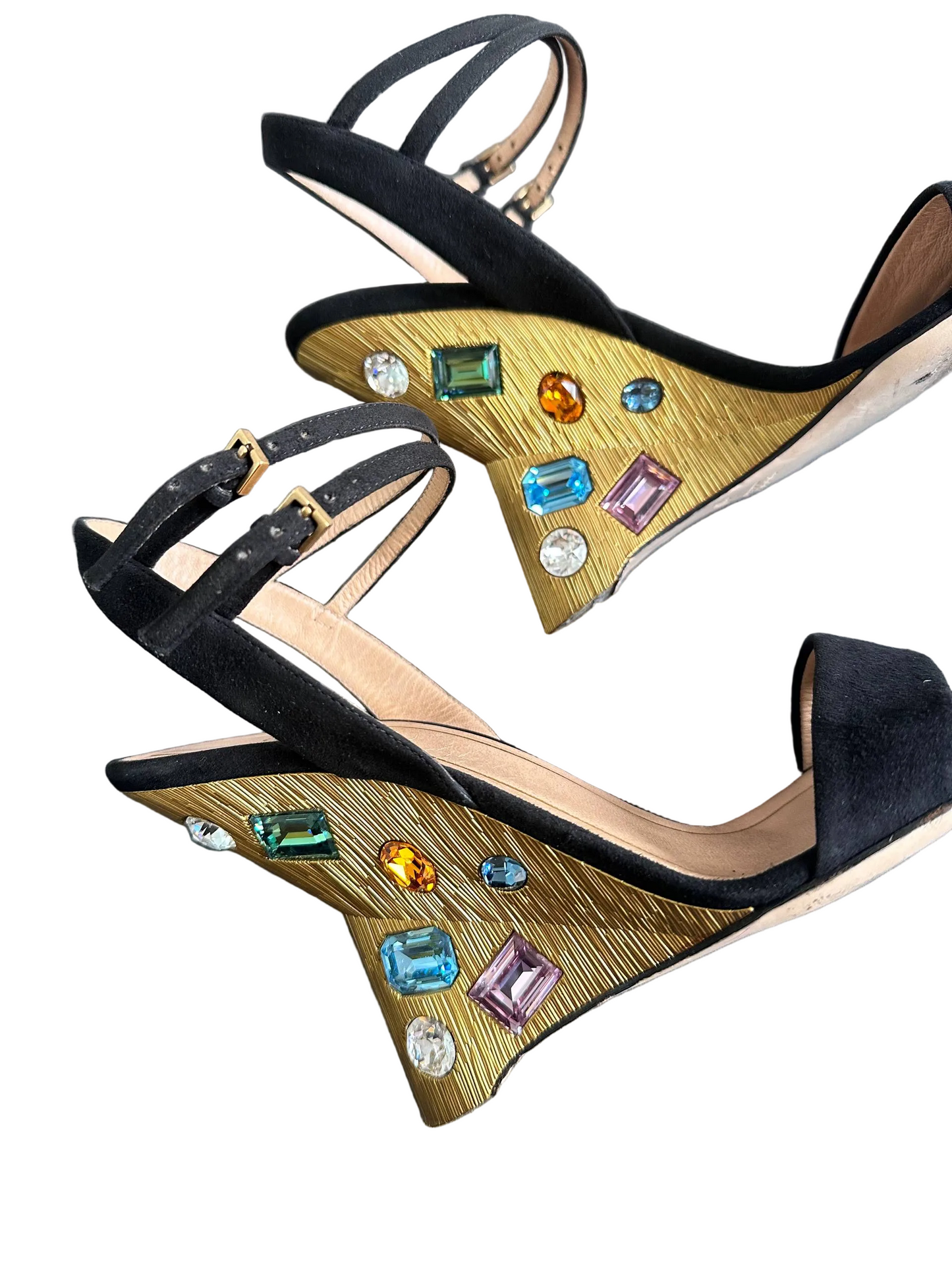 Gucci by Tom Ford Engel Swarovski Jewelled Sandals Heels