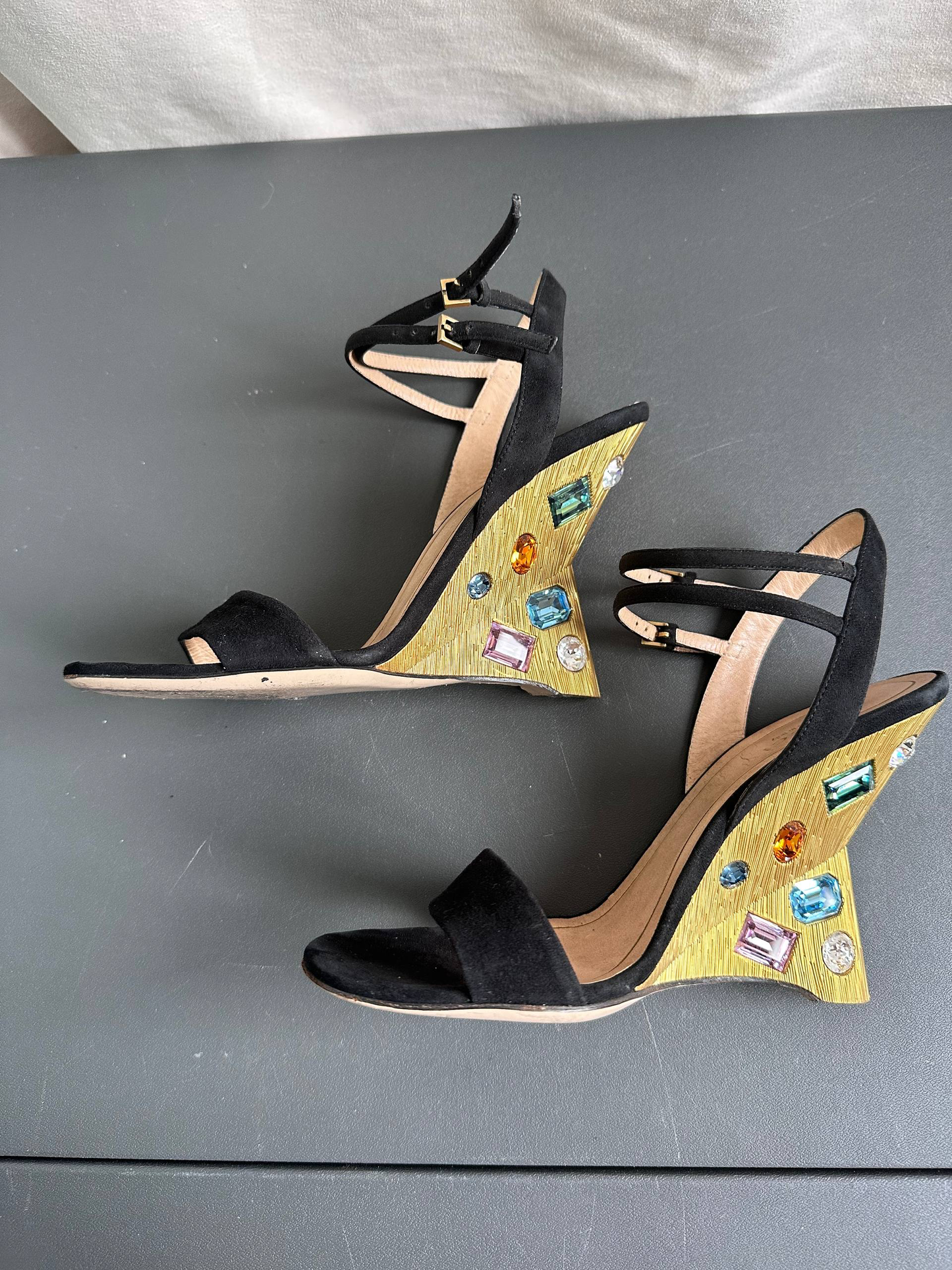 Gucci by Tom Ford Engel Swarovski Jewelled Sandals Heels