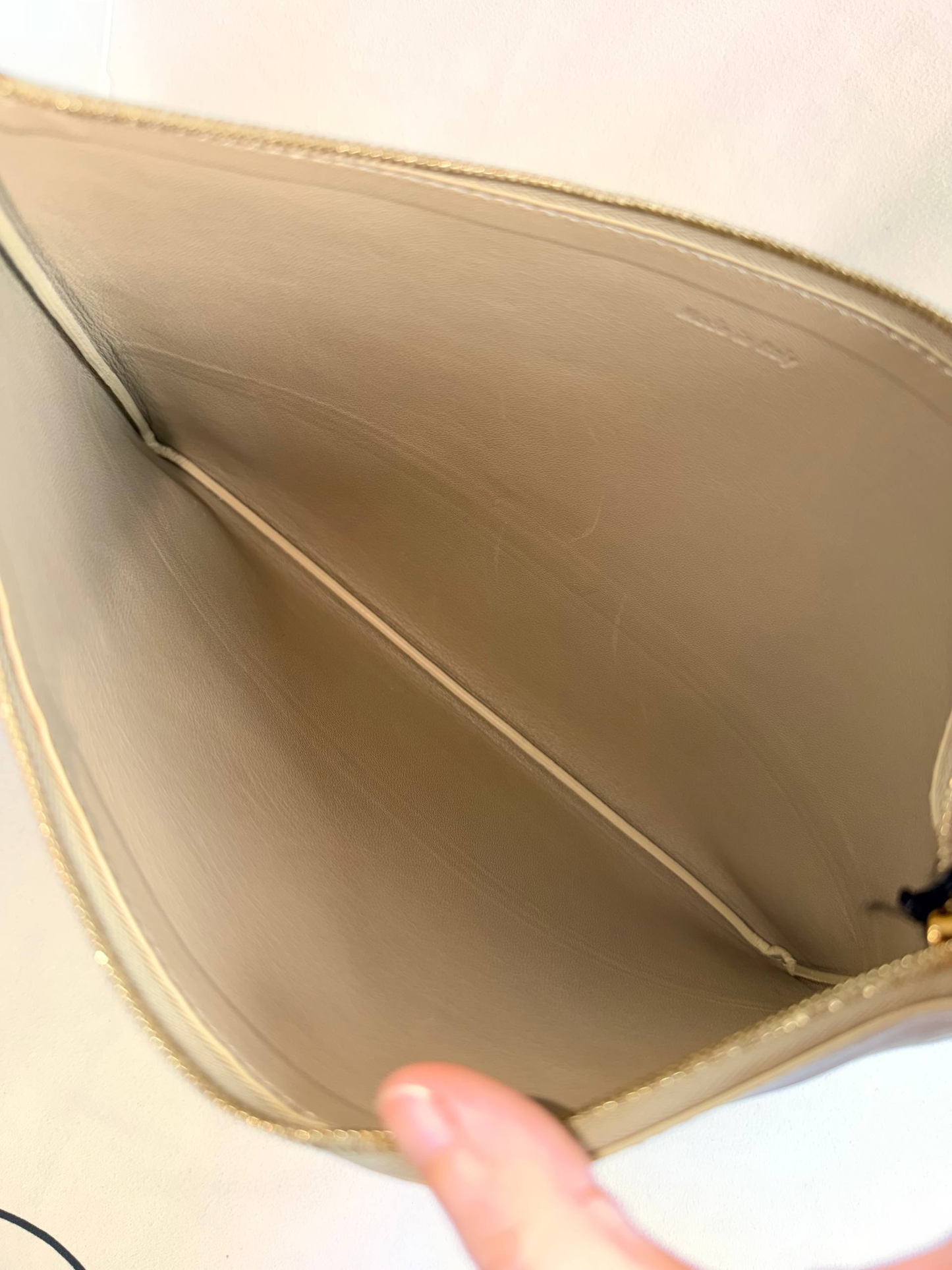 Celine Bicolour Yellow Beige Clutch Bag