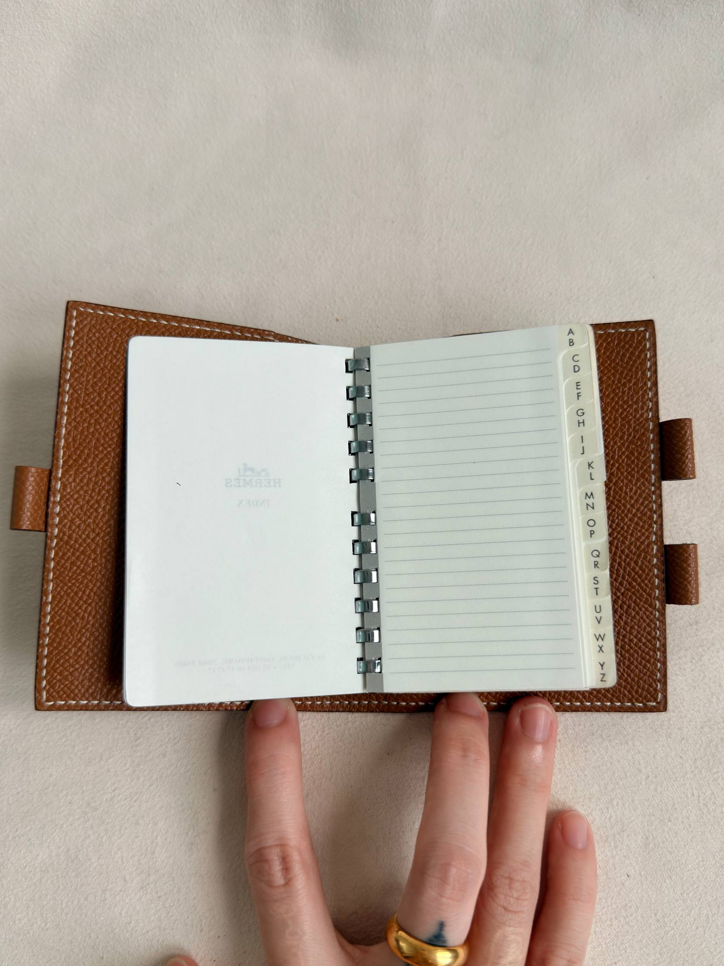 Hermes Gold Epsom Agenda Notebook Cover