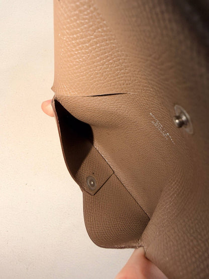 Hermes Etoupe Calvi Card Holder