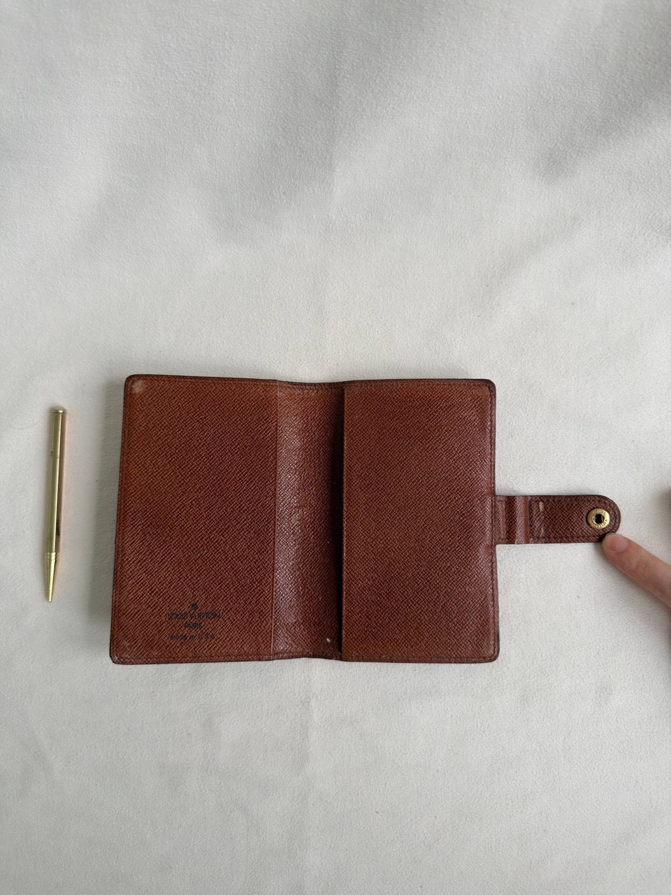 Louis Vuitton Mini Agenda with Gold Pencil