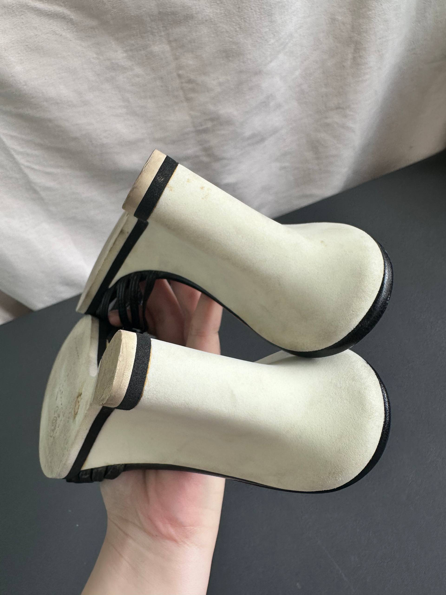 Chanel Archive Camellia Black Mules Heels
